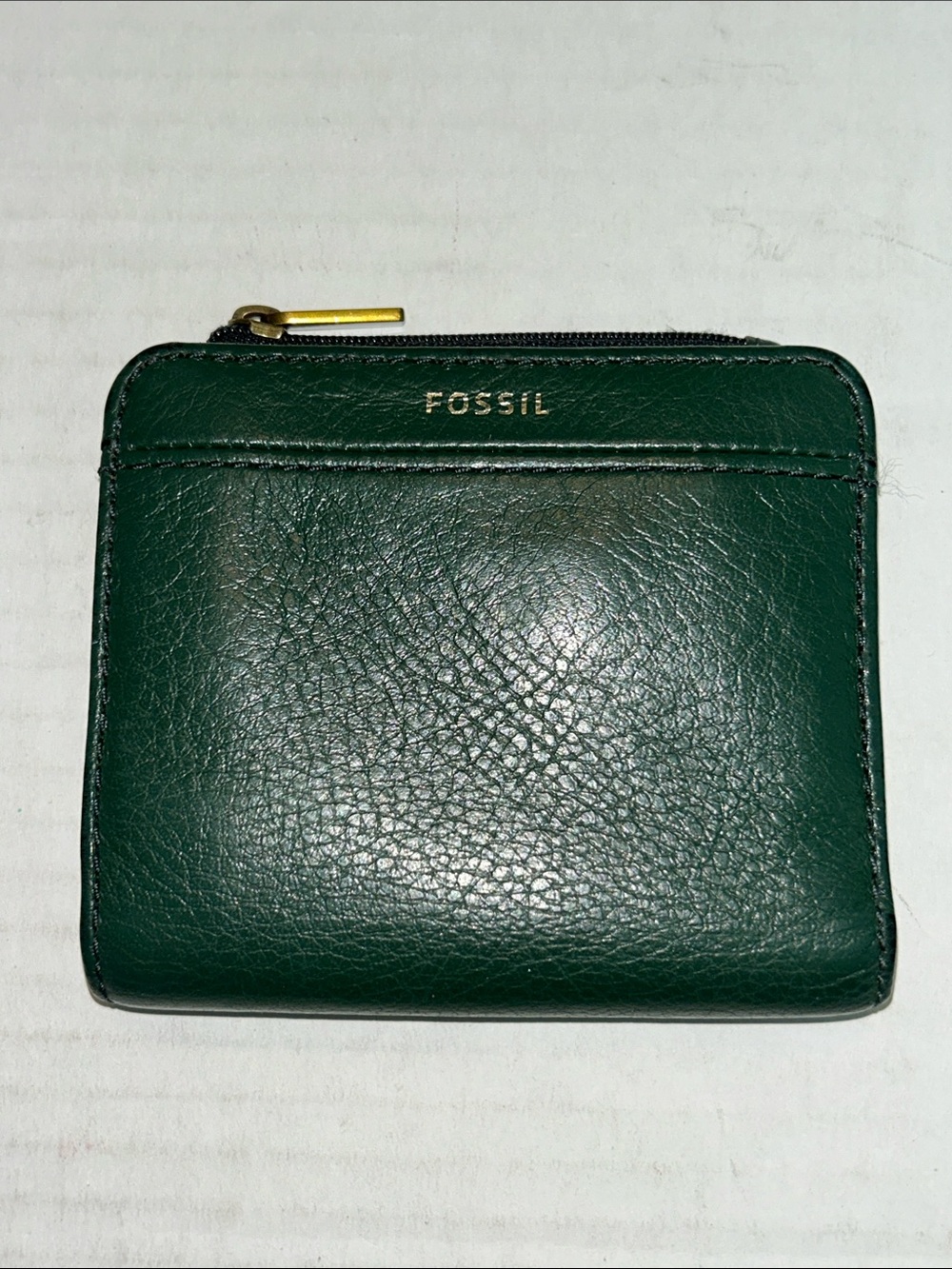 Fossil Jori bifold Pine Green Leather Wallet